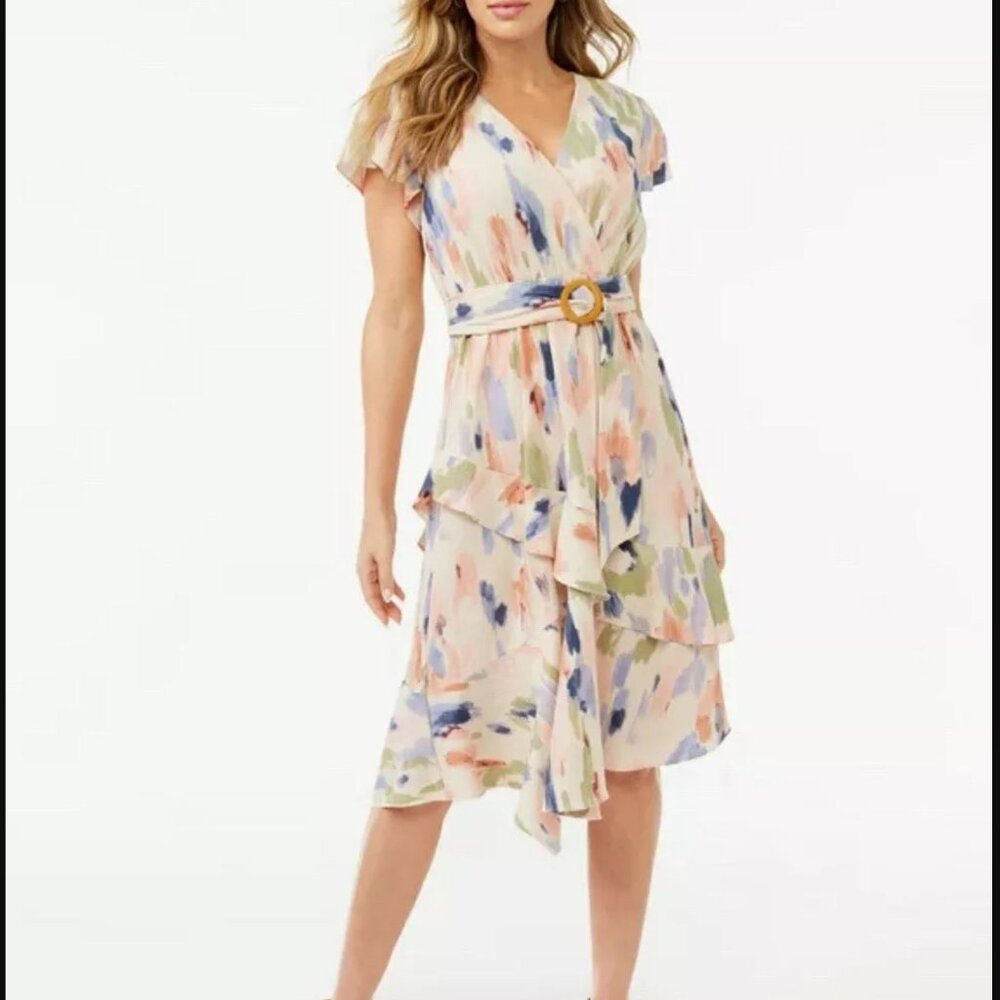 Belted long dress- never worn